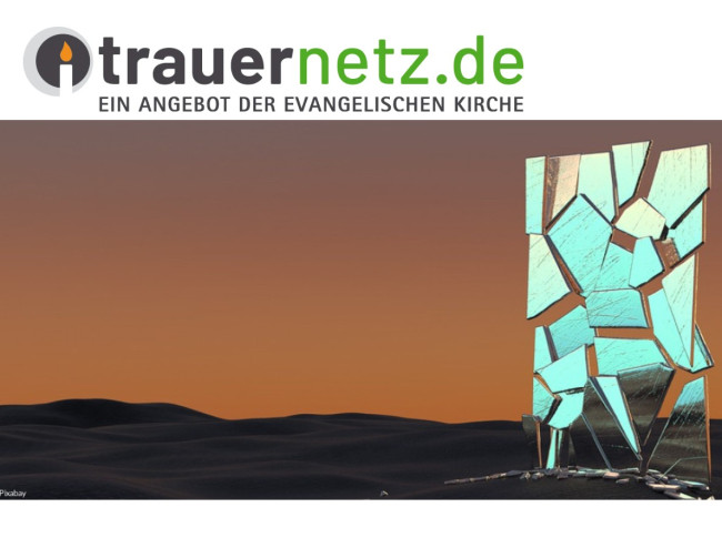 Die Startseite von Trauernetz